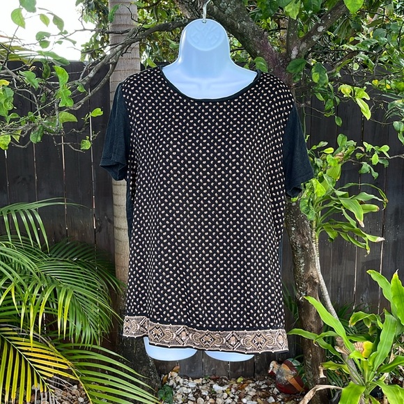 SCOTCH & SODA Mixed Media Tee size large - Picture 2 of 9